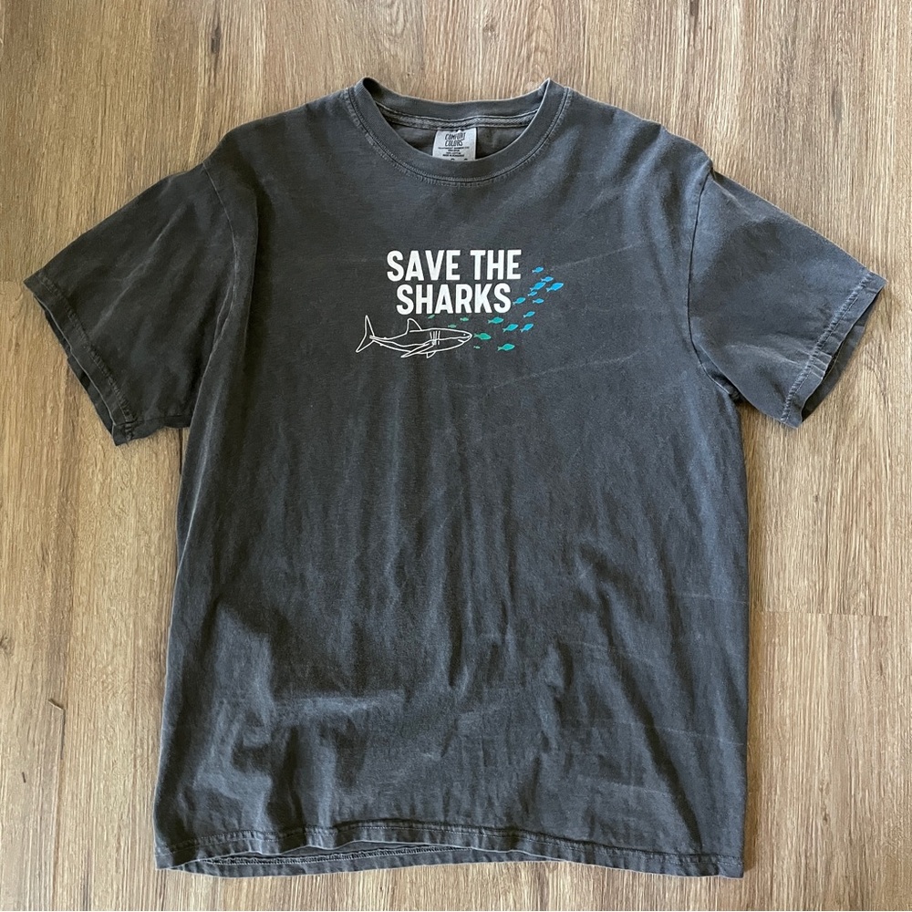 Save the Sharks Front + Back Print Tee